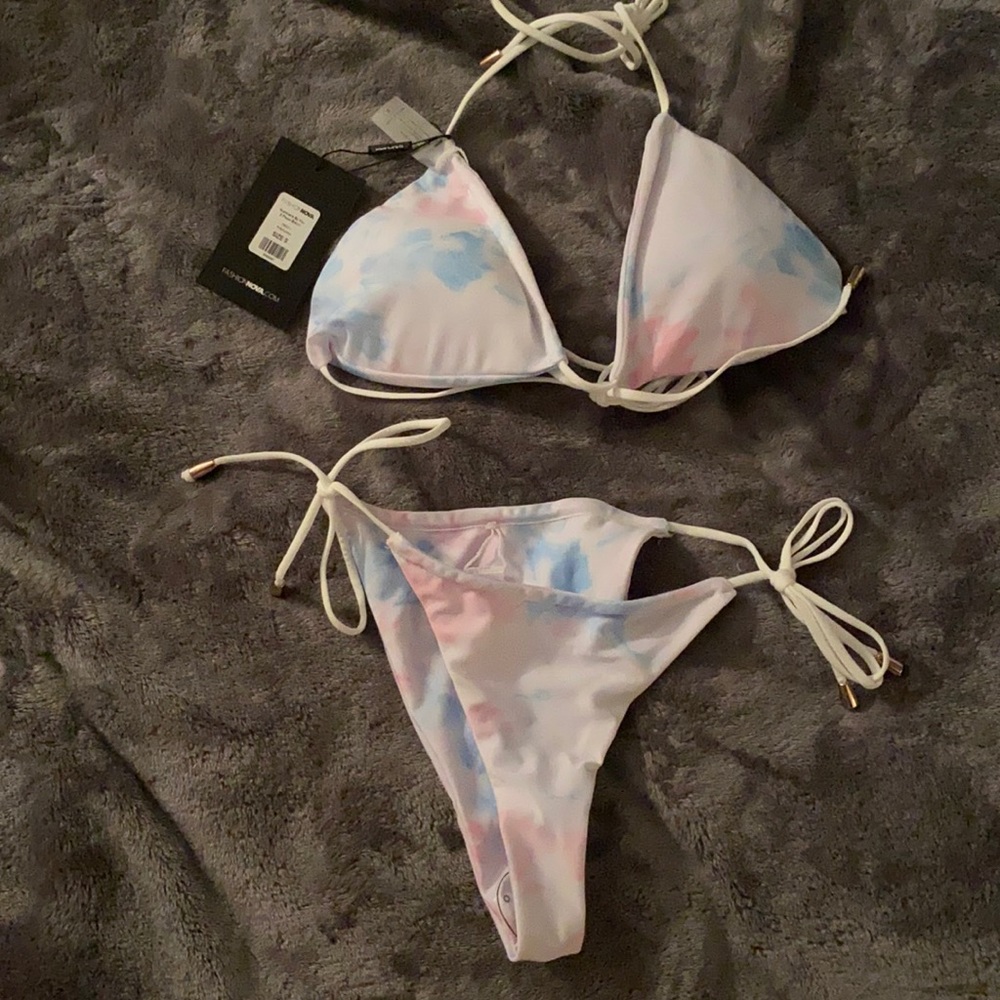 Tie dye thong bikini never worn